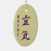 Reiki Symbool en Beginselen Inspirerend Keramisch Ornament (Rechts)