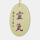 Reiki Symbool en Beginselen Inspirerend Keramisch Ornament (Links)