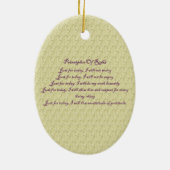 Reiki Symbool en Beginselen Inspirerend Keramisch Ornament (Achterkant)