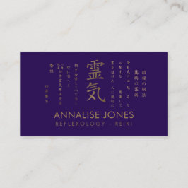 Reiki Symbool en geeft goud aan - achtergrond van  Visitekaartje