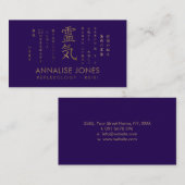 Reiki Symbool en geeft goud aan - achtergrond van Visitekaartje (Voorkant / Achterkant)