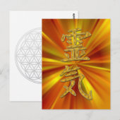 REIKI-symbool + energie-installatie Briefkaart (Voorkant / Achterkant)