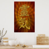REIKI Symbool gold + shine Poster (Keuken)