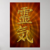 REIKI Symbool gold + shine Poster (Voorkant)