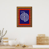 REIKI Symbool Healing ART Yoga : academau pour tou Poster (Keuken)