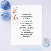 Reiki Symbool in rode inkt Flyer (Enkel)