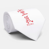 Reiki Symbool in rode inkt Stropdas (Opgerold)