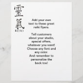 Reiki symbool in zwarte inkt flyer (Voorkant)