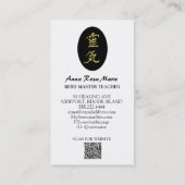 *~* Reiki Symbool Kanji Japan QR Glitter Visitekaartje (Achterkant)