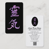 ** Reiki symbool Kanji Japan QR VIOLET Visitekaartje (Voorkant / Achterkant)