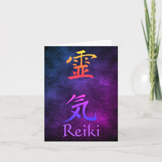 Reiki Symbool Rainbow Note Kaart (Voorkant)