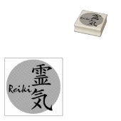 Reiki Symbool & Woord met rode stip Rubberstempel (Gestempeld)