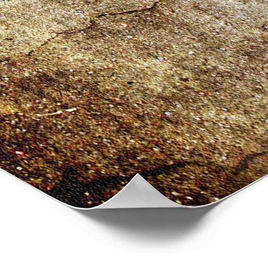 REIKI Symboolgoud + antiek achtergrond Poster (Hoek)