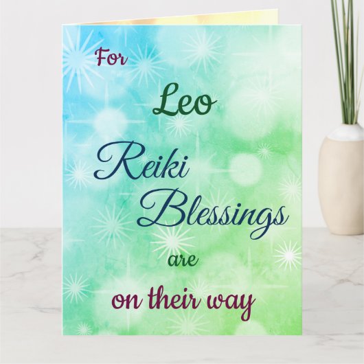 Reiki themed Get Well groet Kaart (Voorkant)