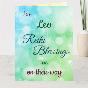 Reiki themed Get Well groet Kaart