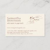 Reiki-therapie voor ivoren energiehelende handen visitekaartje (Achterkant)