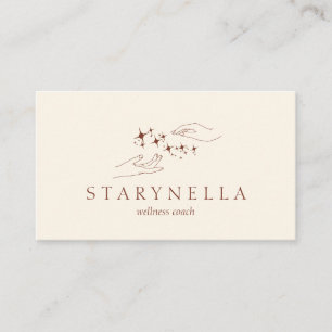 Reiki-therapie voor ivoren energiehelende handen visitekaartje