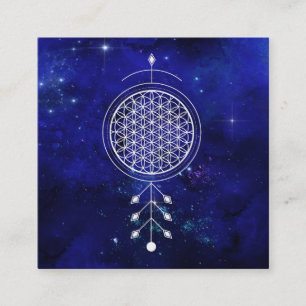 *~* Reiki Universe Flower of Life Astrology Yoga Vierkante Visitekaartje