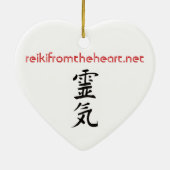 Reiki van de Heart Keramisch Ornament (Achterkant)