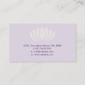 Reiki Verdichtingssymbool en handen amethist en go Visitekaartje (Achterkant)