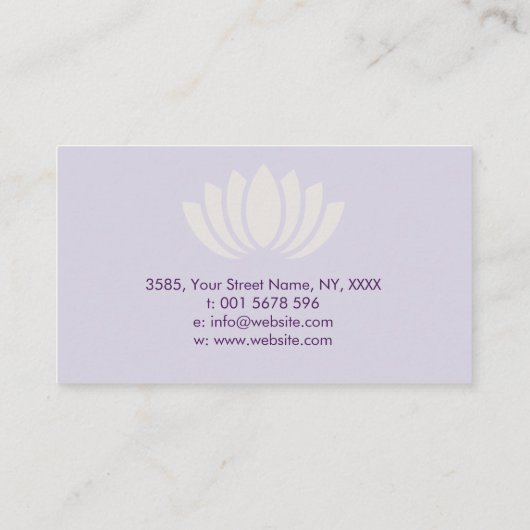 Reiki Verdichtingssymbool en handen, fluoriet en g Visitekaartje (Achterkant)