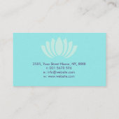 Reiki Verdichtingssymbool en handen op blauwgroen  Visitekaartje (Achterkant)