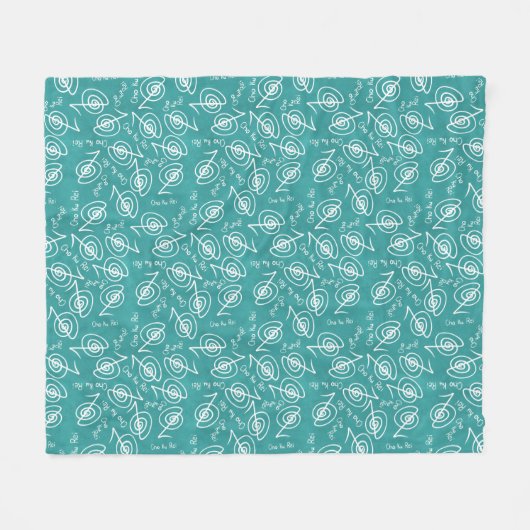 Reiki Verwarmend Symbolen Patroon Cho Ku Rei Fleece Deken (Voorkant (Horizontaal))