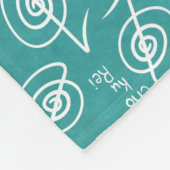 Reiki Verwarmend Symbolen Patroon Cho Ku Rei Fleece Deken (Hoek)