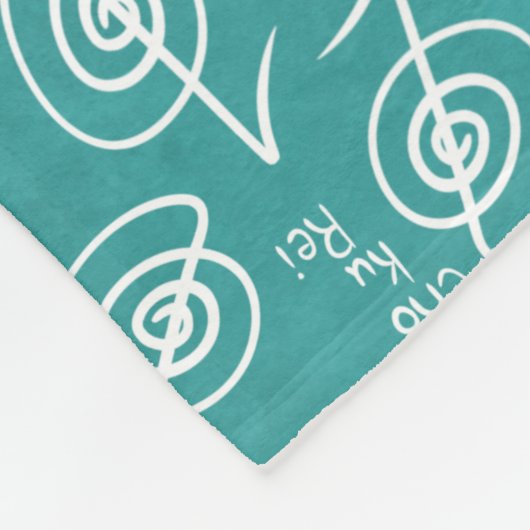 Reiki Verwarmend Symbolen Patroon Cho Ku Rei Fleece Deken (Hoek)