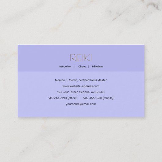 Reiki Visitekaartje (Achterkant)