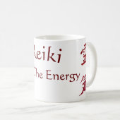 Reiki voelt de energie koffiemok (Voorkant rechts)
