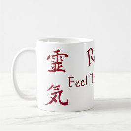 Reiki voelt de energie koffiemok
