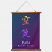 Reiki voelt de energie-regenboog hangend wandkleed (Voorkant)