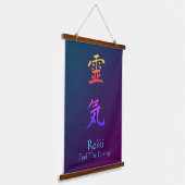 Reiki voelt de energie-regenboog hangend wandkleed (Gebogen)