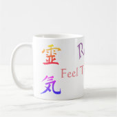 Reiki voelt de energie-regenboog koffiemok (Links)