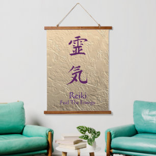 Reiki voelt het energie-Paars Hangend Wandkleed
