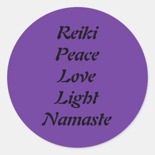 Reiki Vrede Liefde Licht Namaste Sticker (Voorkant)