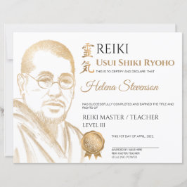Reiki Yoga-certificaat van voltooiing