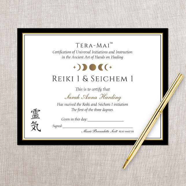 Reiki Yoga Certificate of Completion Award (Creator heeft geüpload)