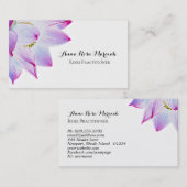 *~* Reiki Yoga Energy Healer Light Fled Lotus Visitekaartje (Voorkant / Achterkant)