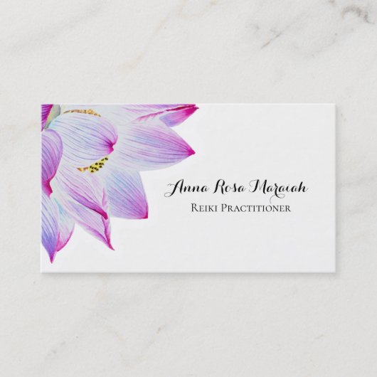 *~* Reiki Yoga Energy Healer Light Fled Lotus Visitekaartje (Voorkant)
