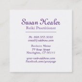 Reiki Yoga Energy Healer Light Fully Vierkante Visitekaartje (Achterkant)