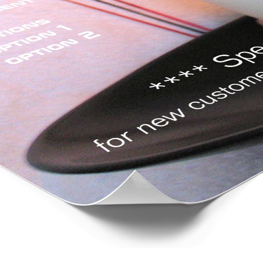 Reiki yoga holistische gezondheids prijstlijst poster (Hoek)