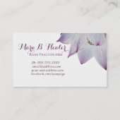 ** Reiki Yoga Lotus Energie Genezer Licht gevuld Visitekaartje (Achterkant)