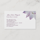 *~* Reiki Yoga Lotus Energy Healer Light Fled Visitekaartje (Achterkant)