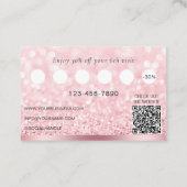 Reiki Yoga Massage Bokeh Lotus Roze Loyaliteit Visitekaartje (Achterkant)