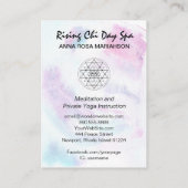*~* Reiki Yoga Massage Pastel Sacred Geometry Visitekaartje (Achterkant)