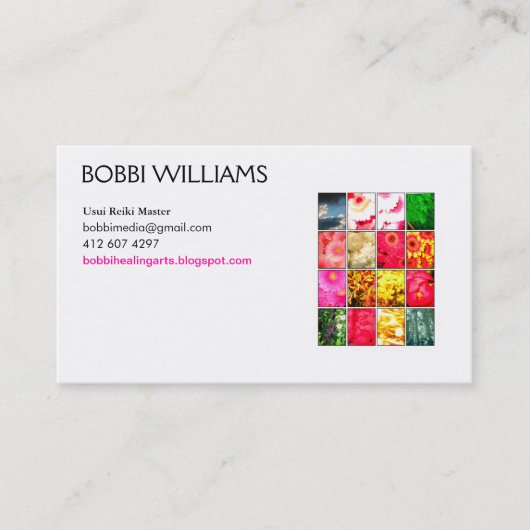 reikikaart visitekaartje (Voorkant)