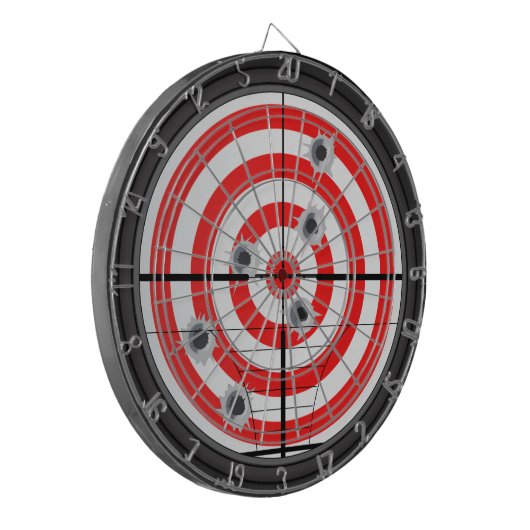 Reikwijdte en doeldartboard dartbord (Voorkant Links)