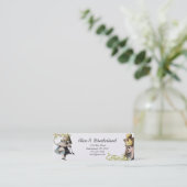 Reilaboration van  Alice in Wonderland Mini Visitekaartje (Staand voorkant)